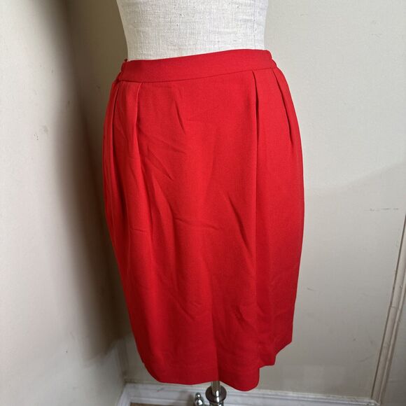 NWT Vintage Saville 2 Piece Suit Red Jacket Skirt Lined Classic Size 8 NWT - Picture 11 of 13